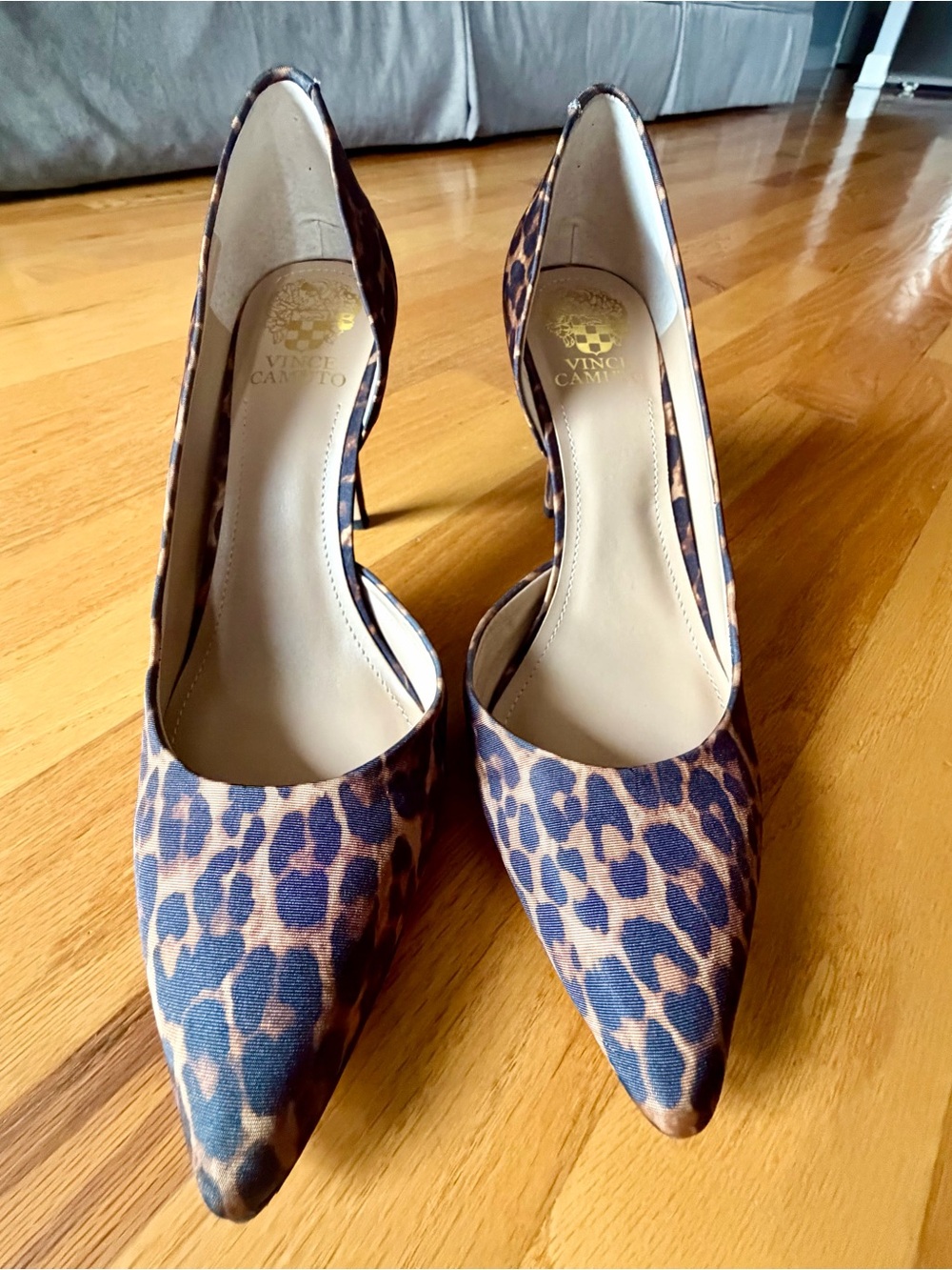 Vince Camuto Leopard-Print Pointed Toe D’Orsay Pumps